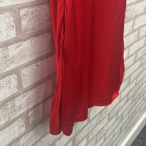 Lasoie 100% Silk Red Slip dress - Picture 4 of 6